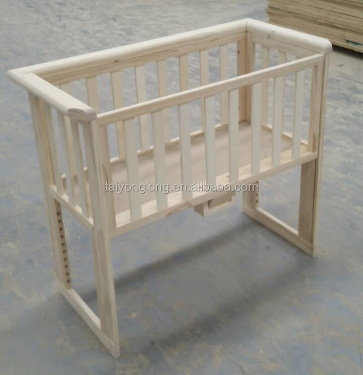 Unfinished Wooden Baby Crib Baby Crib Cot Baby Crib Attached Bed