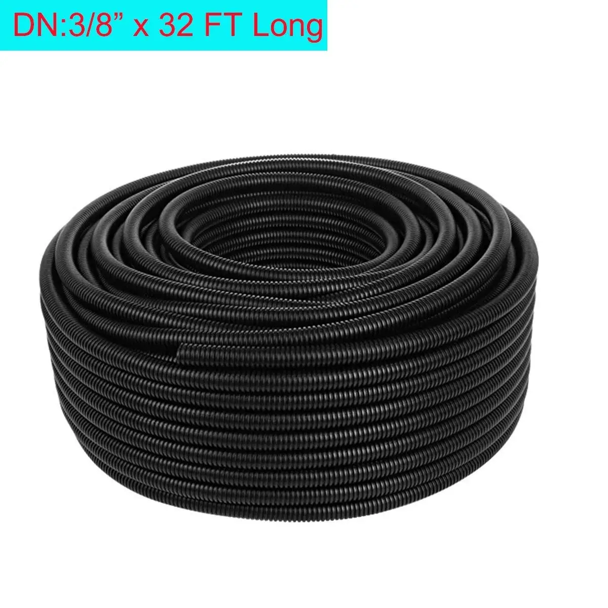 Welsoon Wire Loom,3/8 inch ID 32FT Length Split Loom Tubing Hose PP Wire Conduit Hose Cord Protector for Auto,Household,Workshop Machine