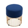 Cheap Modern Step Stools Changing Shoes Ottoman Makeup Stool Bed Foot Stool With Golden metal Base on Sale