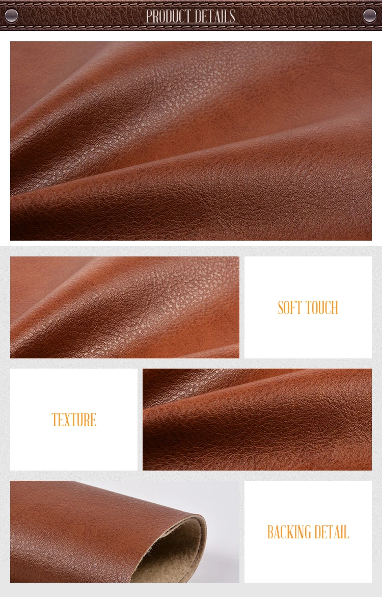 0.6-1.2mm thickness polyester decoration pvc synthetic leather