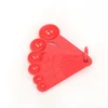 2019 Hot Sale New Product Baking Tool 6 Piece Set Red Color Plastic Measuring Spoon Milk Powder Measuring Seasoning Spoon