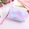2019 hot Selling Fashion Clear PVC Holographic Makeup Cosmetic Bags ,Custom New Design Leather Travel Cosmetic Bag for Make up