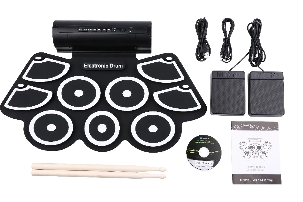 Small Electric Hand Roll Drum Kit With Drum Sticker Buy Small