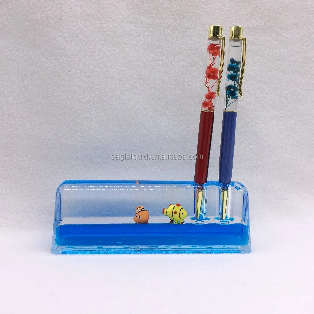 Customized Popular Promotion Festival Gift 3d Floater Aqua Liquid Pen