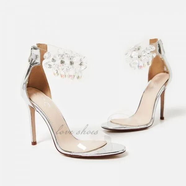 ladies silver shoes