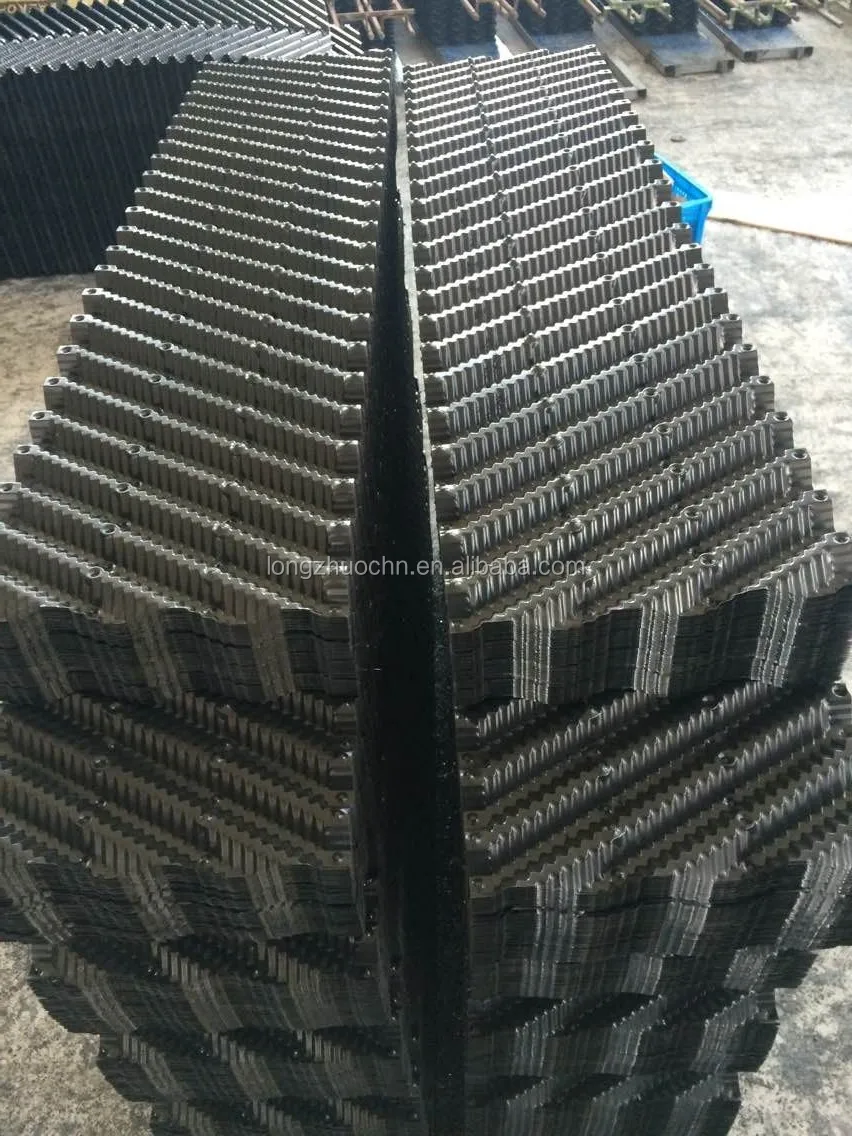 Hot sale PVC material splash fill media, 305mm* any length oblique wave cooling tower fill