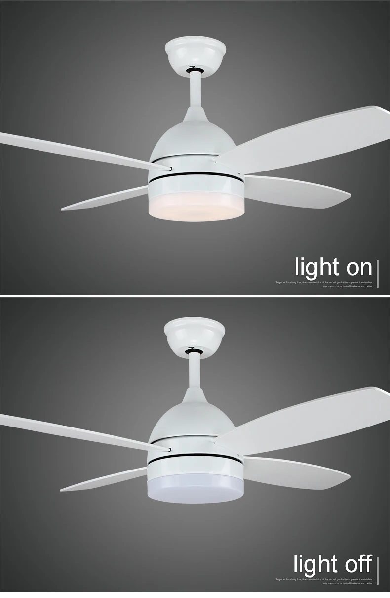 High frequency home appliance modern celing fan with light