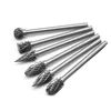 cemented carbide long shank burr tungsten carbide rotary file with high polished and hard resistance