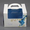 9 inch Top handle Custom Paper bakery cake box with clear plastic PET window for party