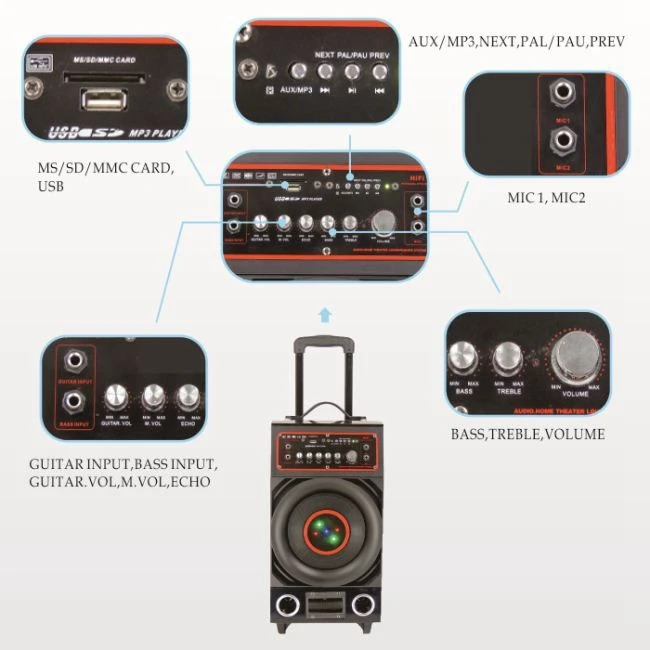 Equipo De Karaoke Comercial,Mezclador De Sonido Colgante,Caja De