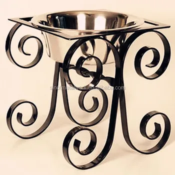 decorative dog bowl stands