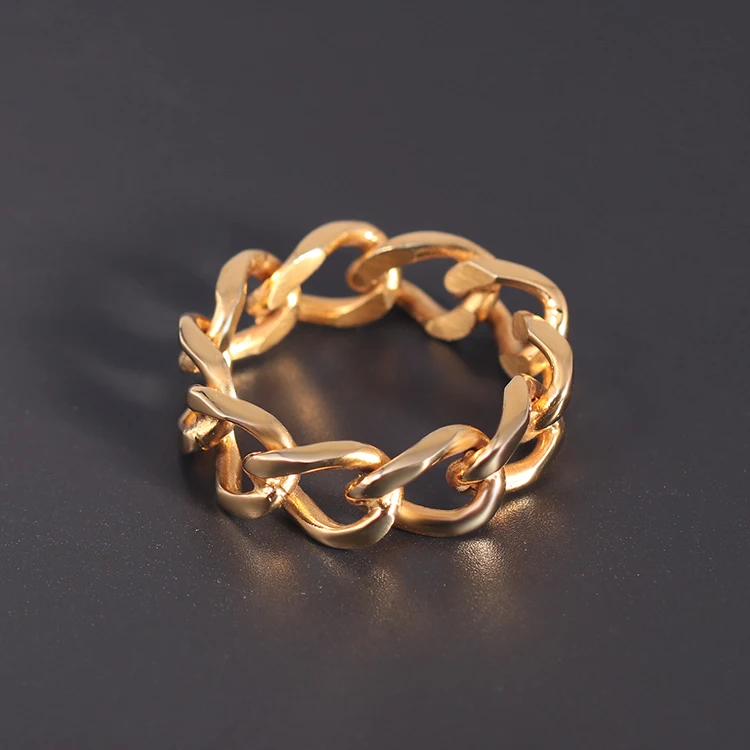 Кольцо из цепочки золото