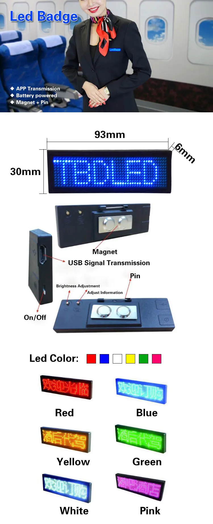 Usb led scrolling badge software