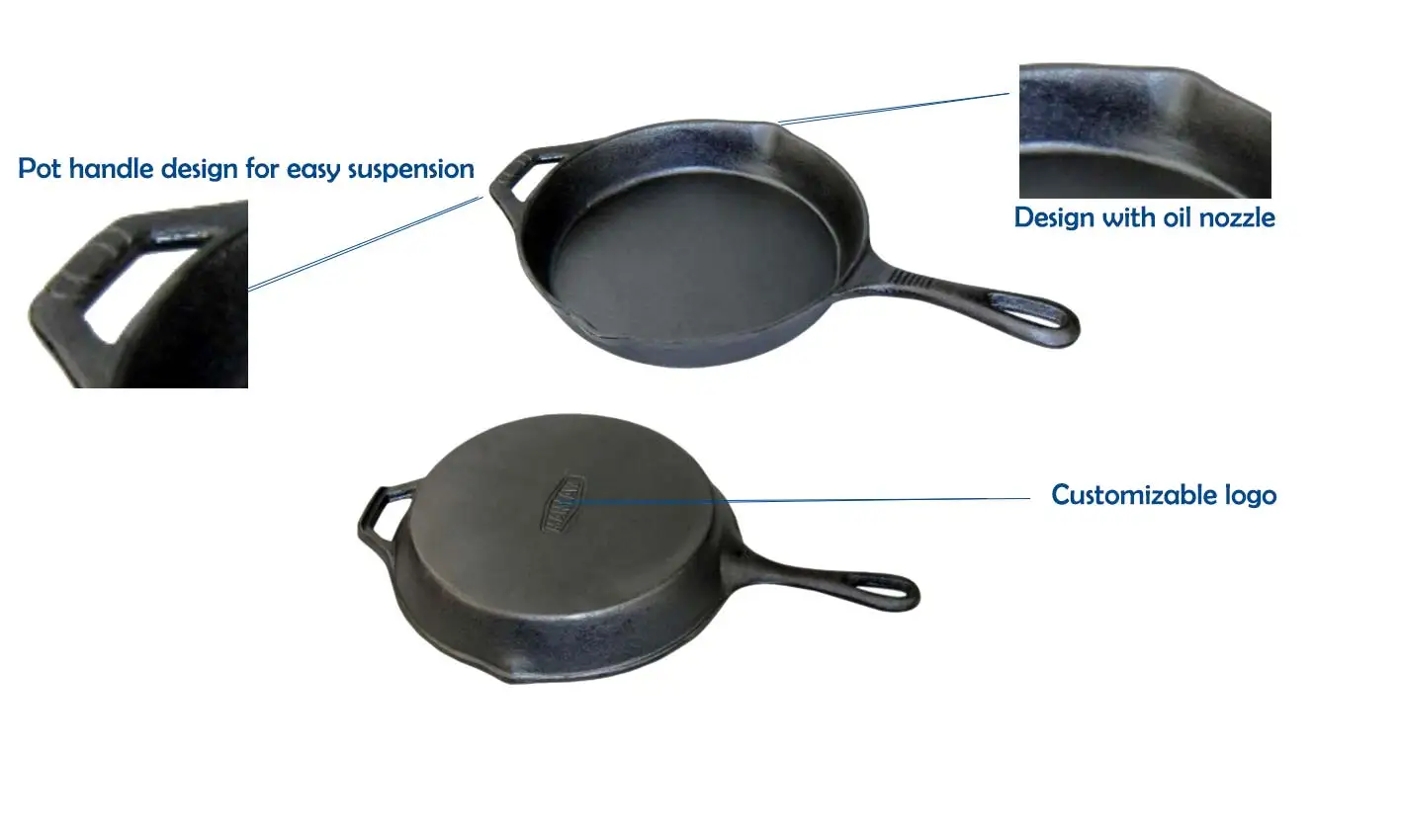 China High Quality Custom Round Cast Iron Skillet Buy Skillet,Cast