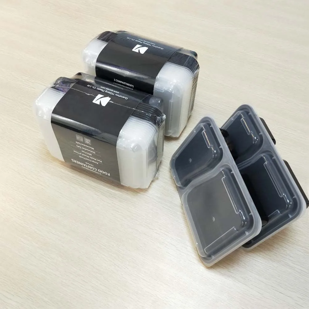 28oz Black Plastic Take Away Bento Box With Clear Lid Buy Plastic