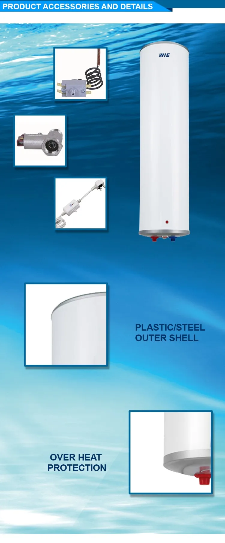 Slim Type 2000w Electric Storage Hot Water Heaters 30l40l50l Buy Slim