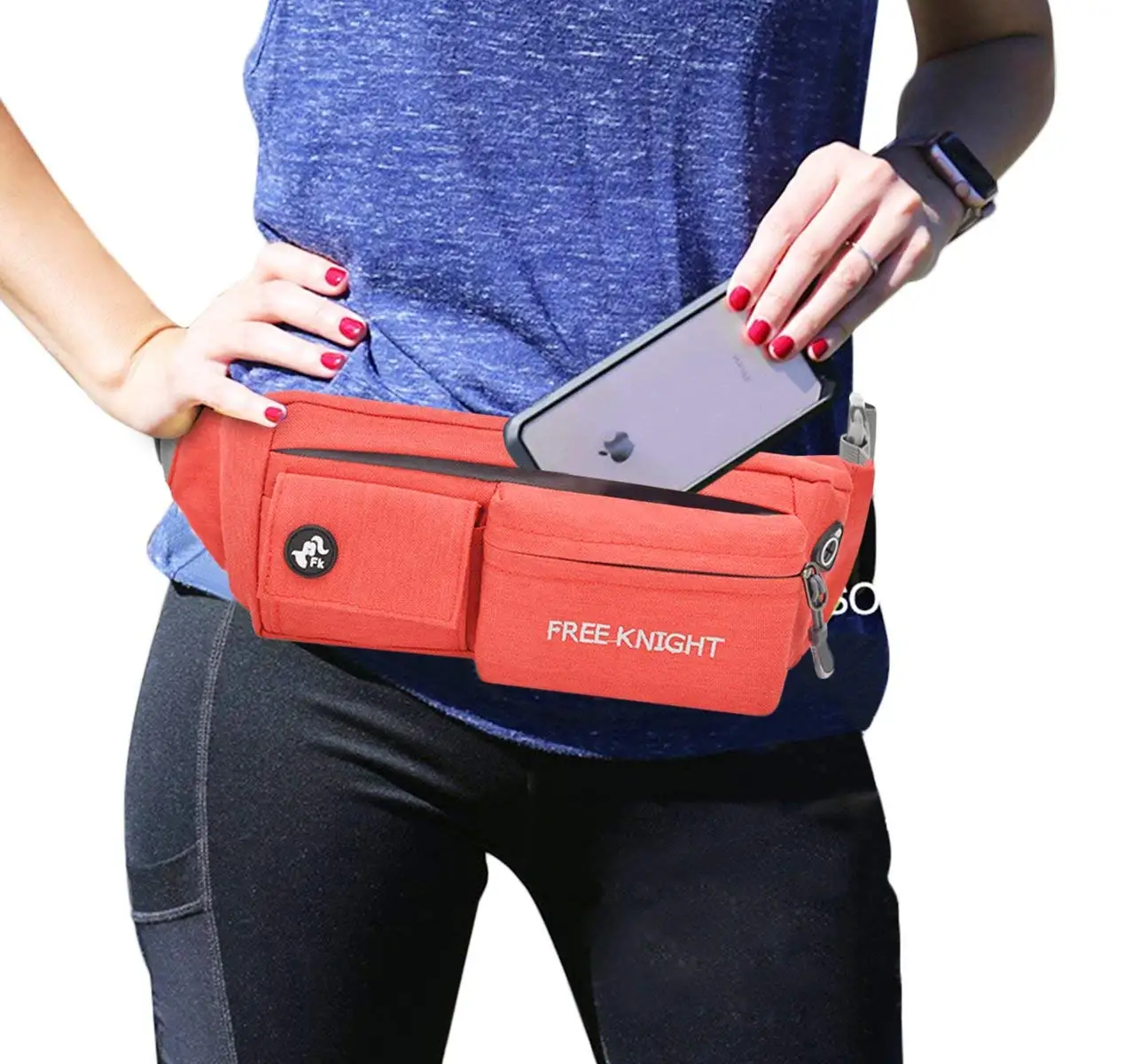 AOBRITON Casual Fanny Bag Shoulder Waist Bag Pack Travel Money Phone Belt Bag Handbag for Running Hiking Cycling