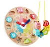 wholesale kid interesting colorful number animal round clock pattern matching kids magnetic blocks