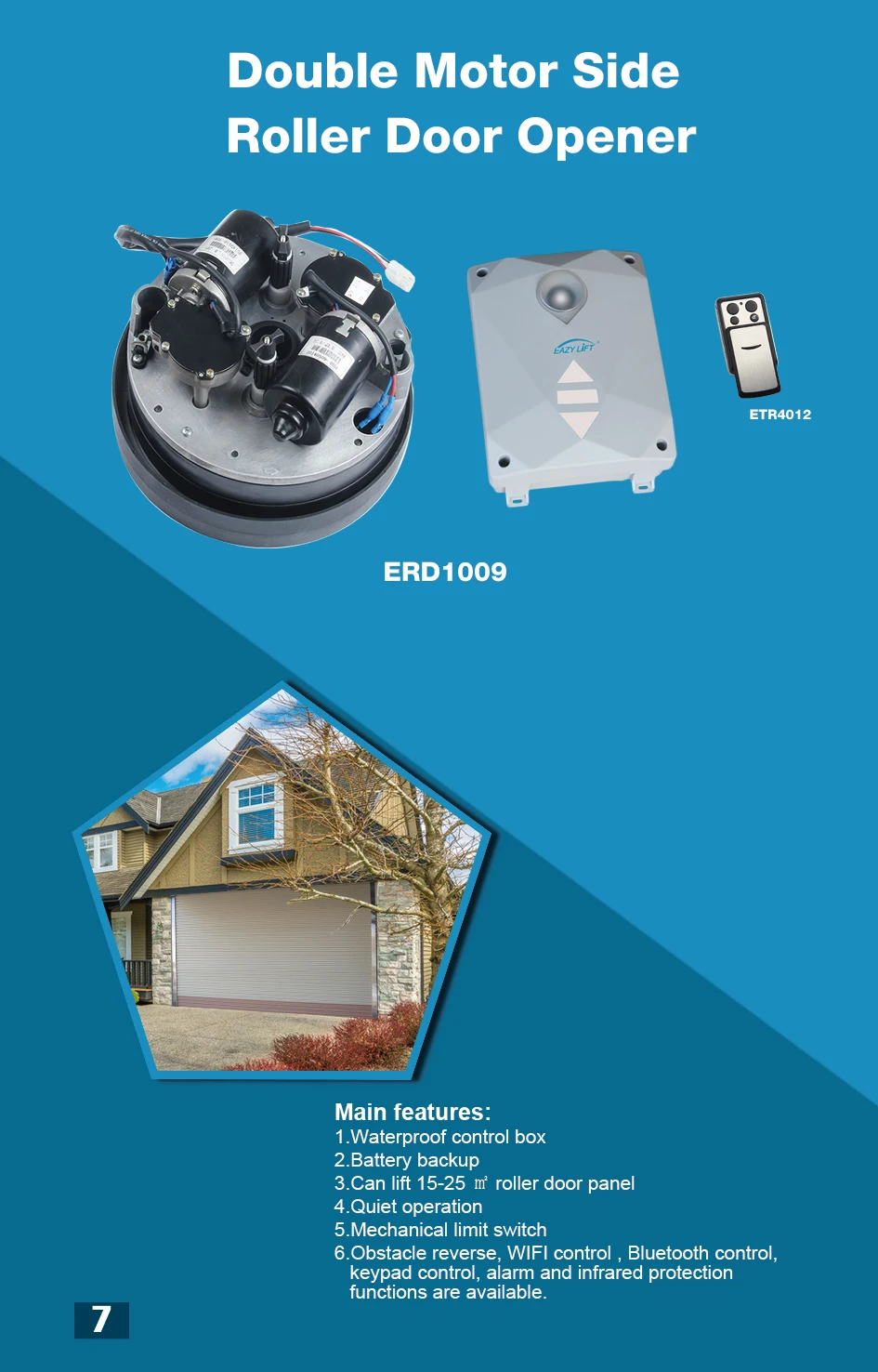 Roller Garage Door Opener Motor Automatic Kit Roll Up Door Opener Kit