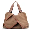 Factory sales large capacity shoulder bag custom logo trend women canvas handbag