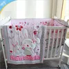 Cute rabbits embroidery designs patchwork baby bedding crib sets animals