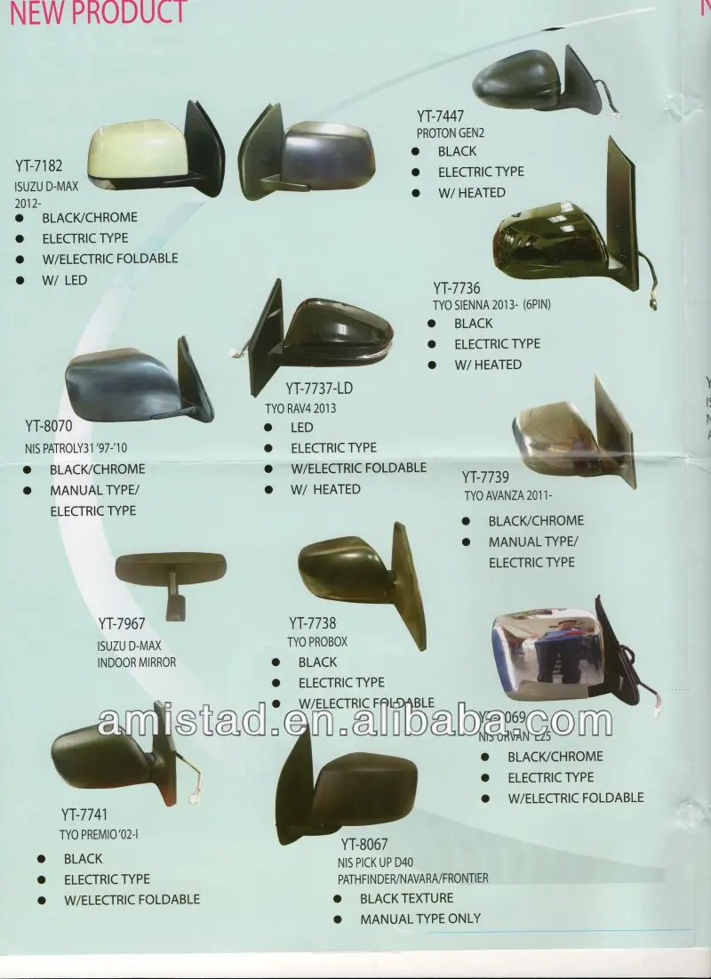 Sideview Mirror For Nissan Patrol Y31 9710' Buy Nissan Truck Mirror