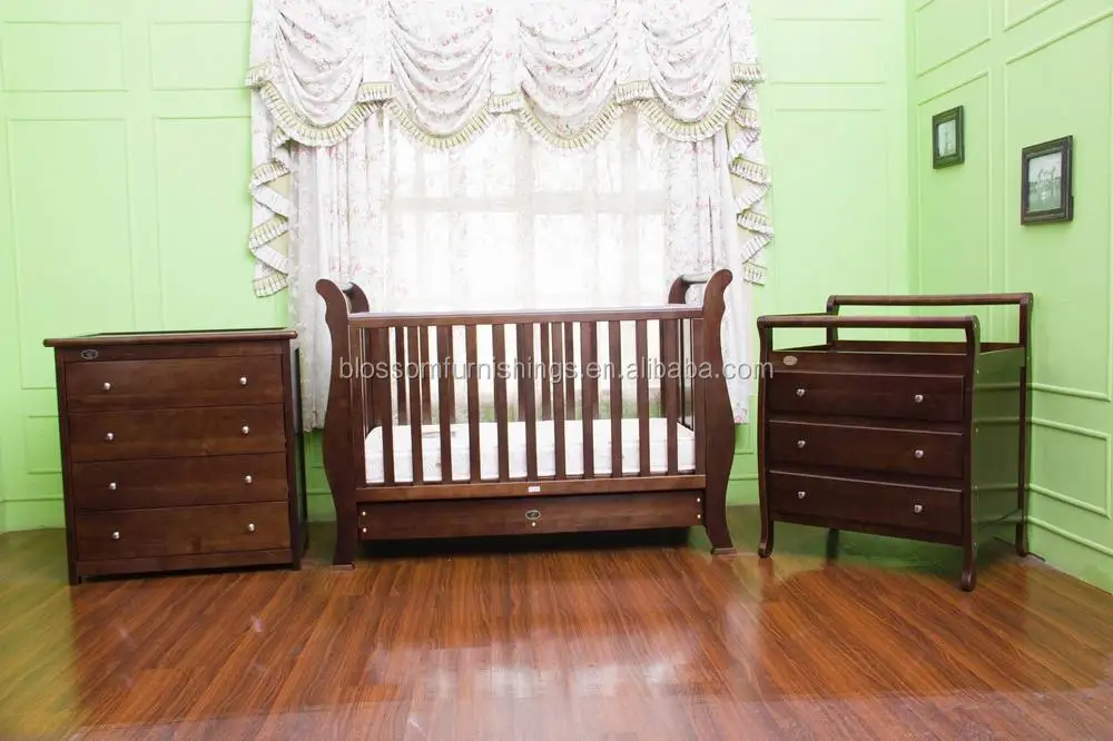 Walnut Timber Boori Convertible Sleigh Bed With Storage Drawer