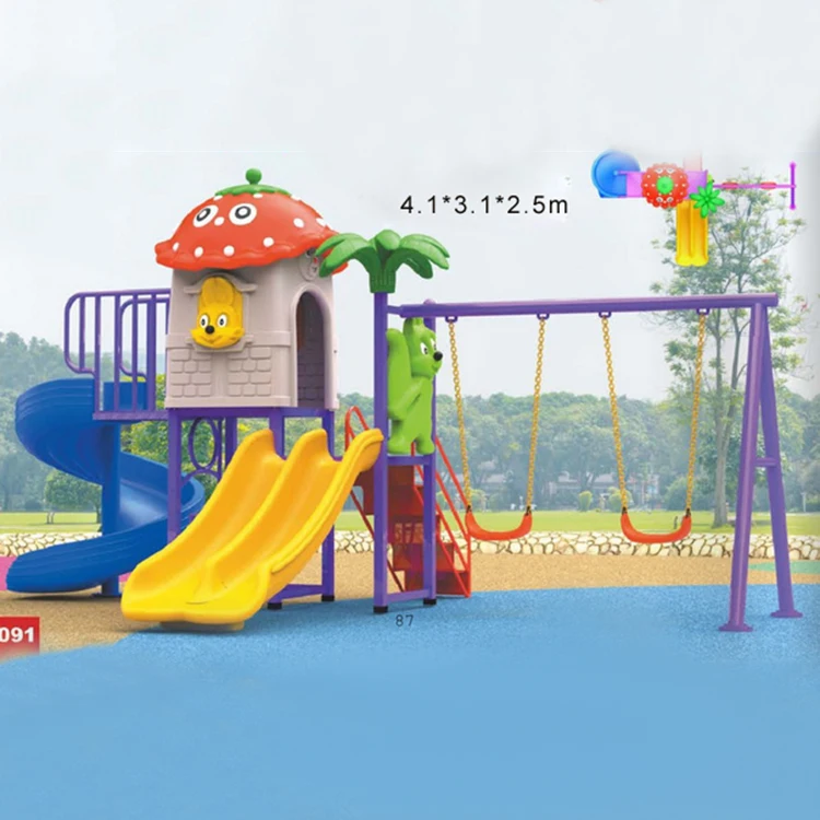 
Playground latest children toys outdoor set Plastic slide 