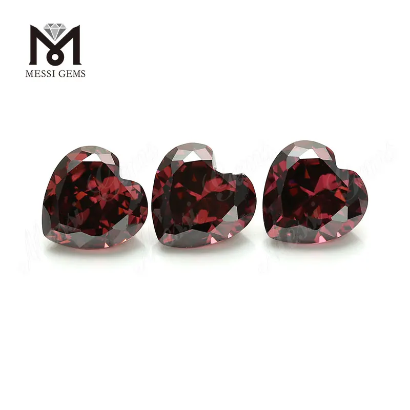 Wuzhou Factory высококачественные свободные драгоценные камни 6 мм кубический цирконий сердце