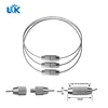 2018 New Double Locks Wire Key rings 304 Steel Cable Tie for Hanging Tags or Bottles
