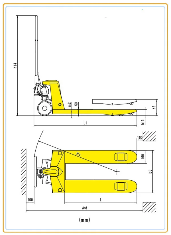 Xilin 2ton 2.5ton 3ton Manual Hand Forklift 2ton 2.5ton 3ton Hand