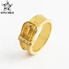 OUMI Wholesale New Products 2019 Stainless Steel Strap Diamond Engagement Gold Mens Ring