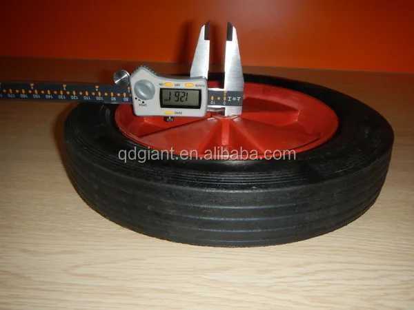 12 inch solid rubber wheels with plastic rim