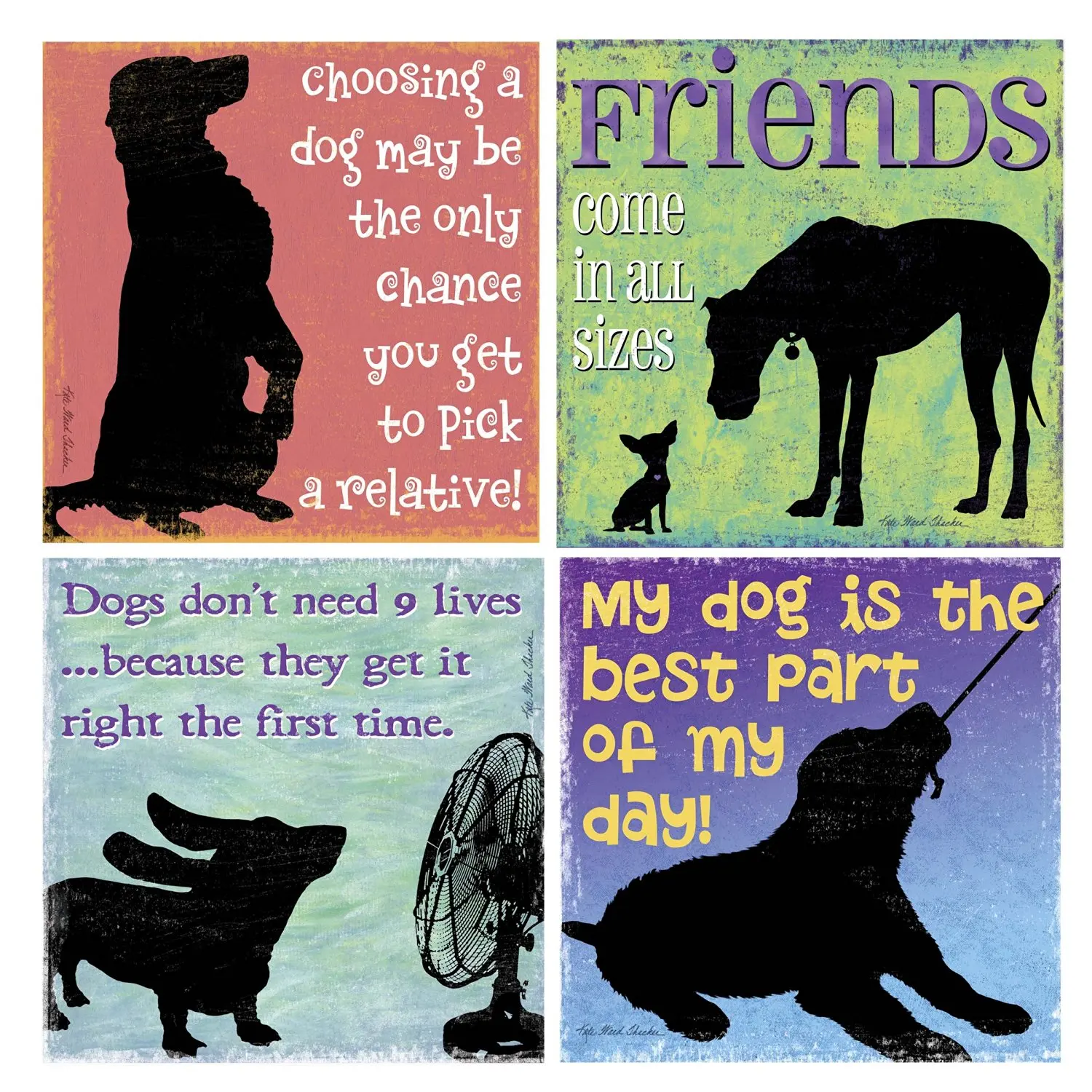 Thirstystone Stoneware Coaster Set, Friends Come in All Sizes