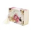 Custom print sweet candy packaging box wedding invitations drawer box elegant flowers wedding boxes for candy