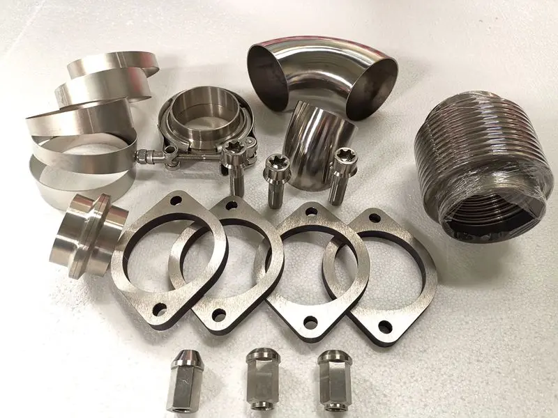 gr2 titanium muffler silencer 3inch Input output for motorcycle exhaust pipe