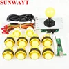 Arcade game parts factory direct wholesale zero delay usb encoder push buttons & joysticks DIY arcade cabinet kit