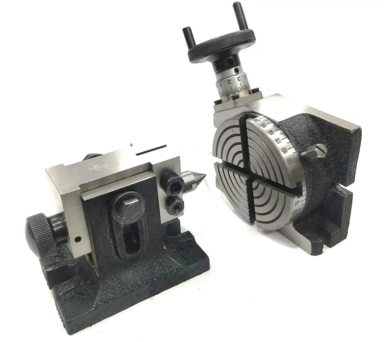 Tilting Rotary Table with ER-20 Collet Adapter for Milling Machines 100 mm 4 Inches