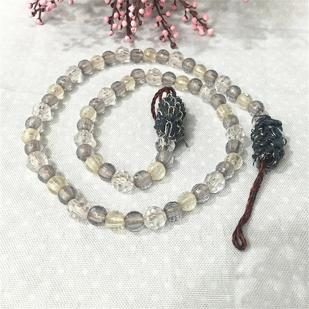 1Pair Curtain Tiebacks Crystal Beaded Decor Drapes Tassel Beaded Rope Tie Back