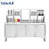 Bar Tea Cabinet Counter Drawer with Overhead Shelf Stainless Steel Water Work Table for Kitchen