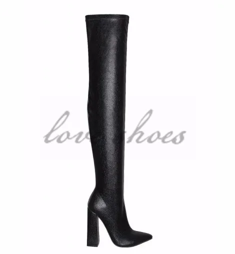 block heel snake boots