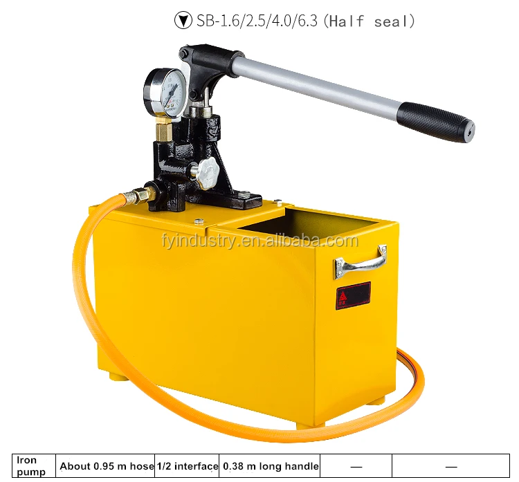 Manual Hydrostatic Test Pump / Hydraulic Water Pressure Testing Machine