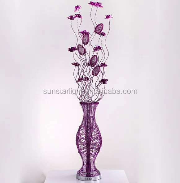 Aluminum Floor Lamp Art Decorative Lighting Flower Vase Floor
