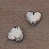 Lovely 18mm Transparent Silver Plastic Full Cut Heart Curtain Mirred Crystal Bead Charm in Bulk500pcs8.75usd0.42kg