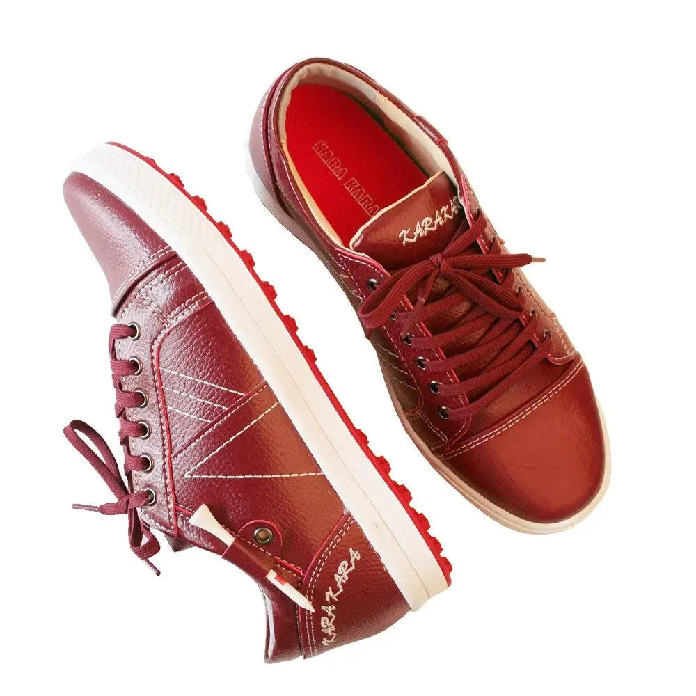 KARAKARA Spike-less Golf Shoes, KR-401 Two Colors (IVORY & Burgundy) 225 - 280 mm for Man & Women