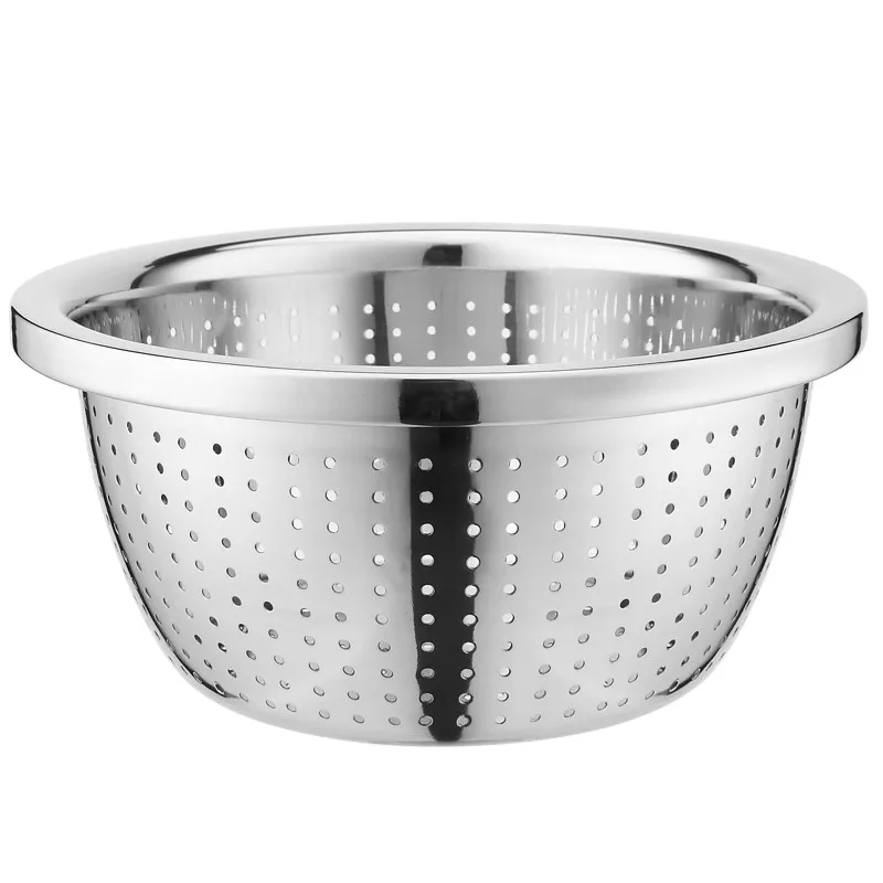 Stainless Steel Colander Kitchen Strainer Durable Serving Bowl Metal ...