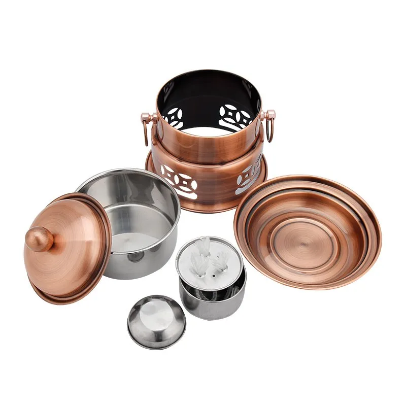 Outdoor Travel Portable Stainless Steel Shabu Shabu Hot Pot Alcohol