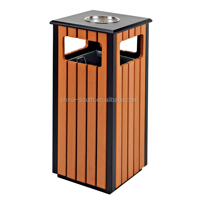 Wooden Waste Bin Outdoor Wooden Trash Bin Square Trash Bin Buy
