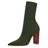 up-1346r Sexy Elastic High Heel Ankle Boots Women Shoes