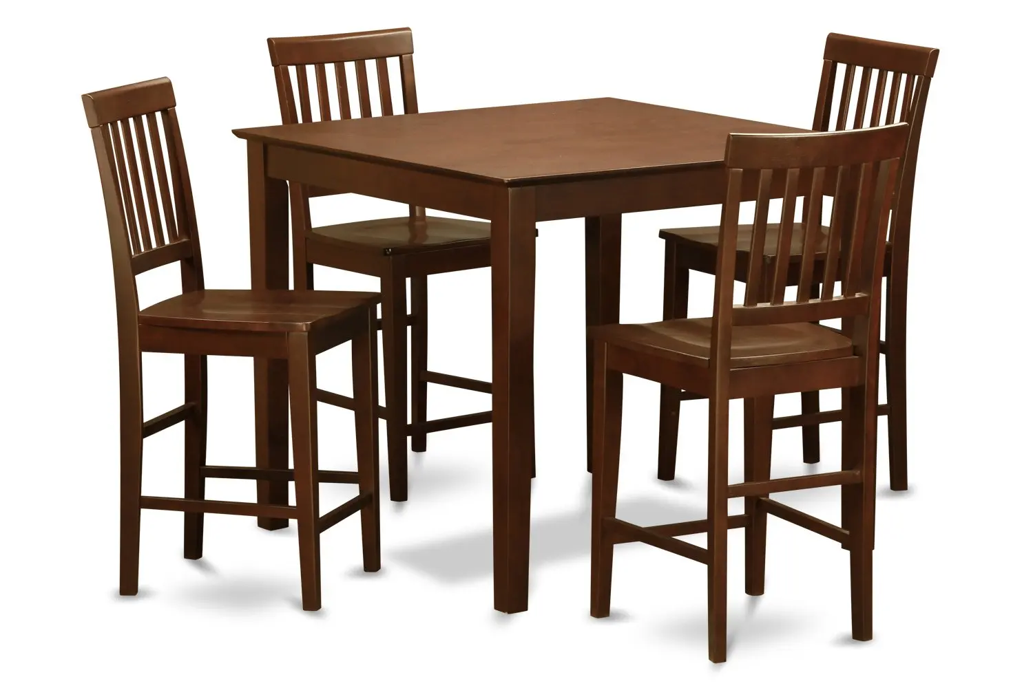 East West Furniture EWVN5-MAH-W 5-Piece Counter Height Dining Table Set